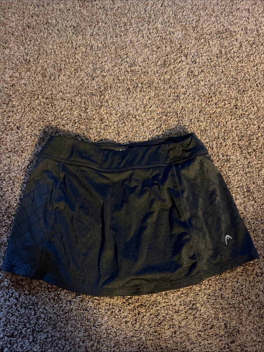Tennis Skirt Black Active Skort with Side Stitch Detailing